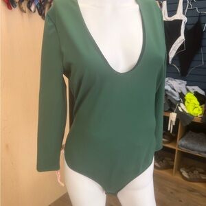 Free people  Green bodysuit Top